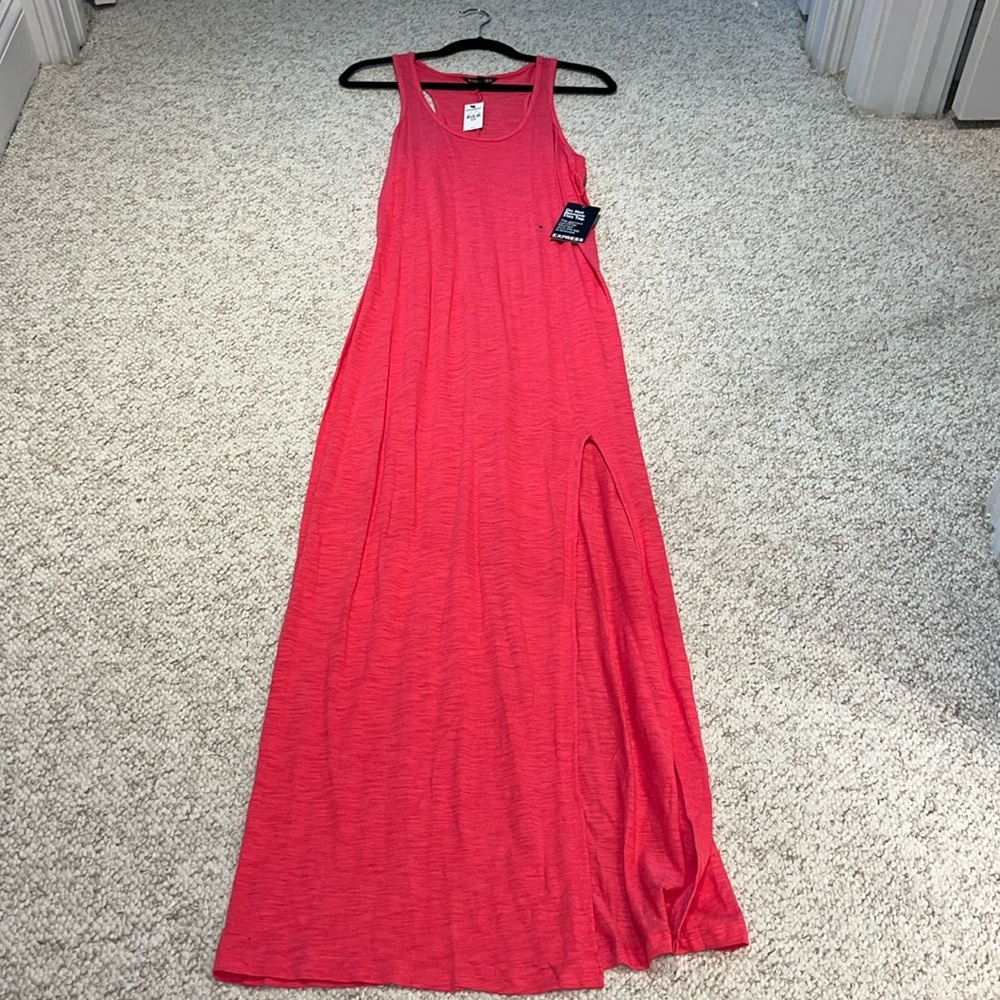 NWT EXPRESS CORAL HEATHERED MAXI DRESS!